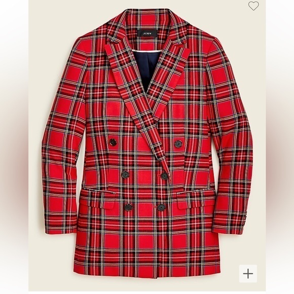J. Crew Jackets & Blazers - Jcrew Double-breasted lady blazer in good tidings plaid, NWT, size 14